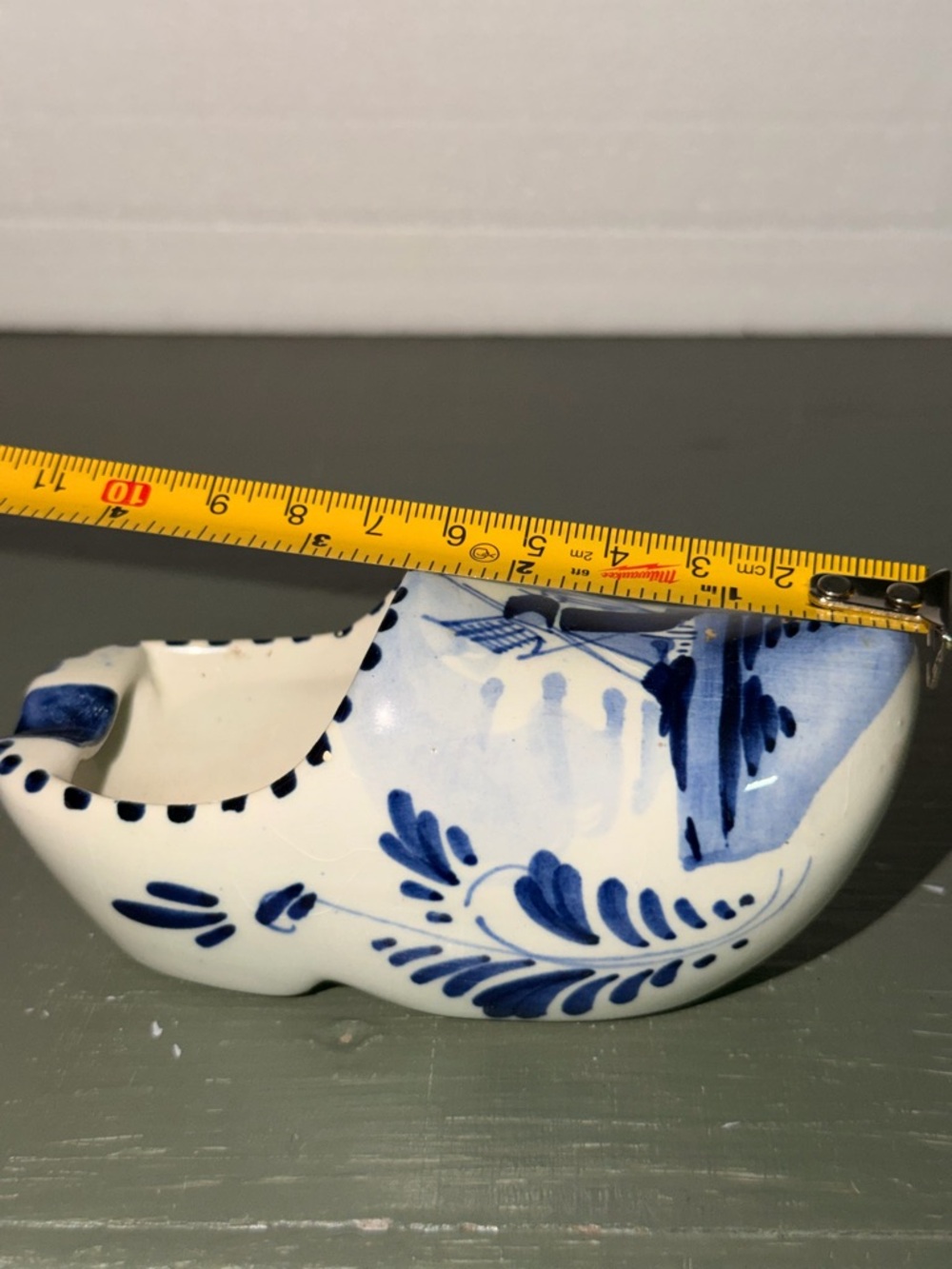 Vintage Delft Porcelain Clog Shoe Ashtray Holland Blue Hand Painted - Picture 3 of 5